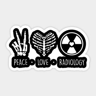 Peace love radiology Sticker